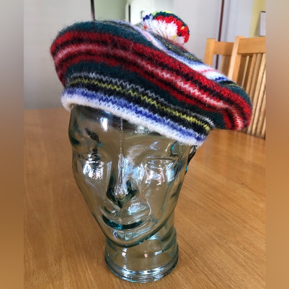 Dress Stewart Tartan Vintage Tam/Hat Made in Scotland 100% Pure New Wool - Picture 5 of 11